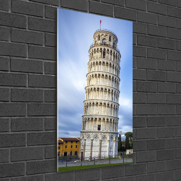 Quadro in vetro acrilico verticale Torre Pendente di Pisa