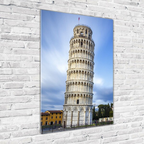 Quadro in vetro acrilico verticale Torre Pendente di Pisa