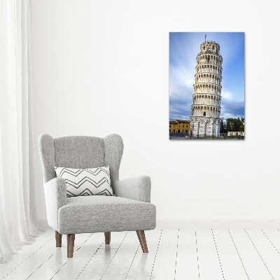 Quadro in vetro acrilico verticale Torre Pendente di Pisa
