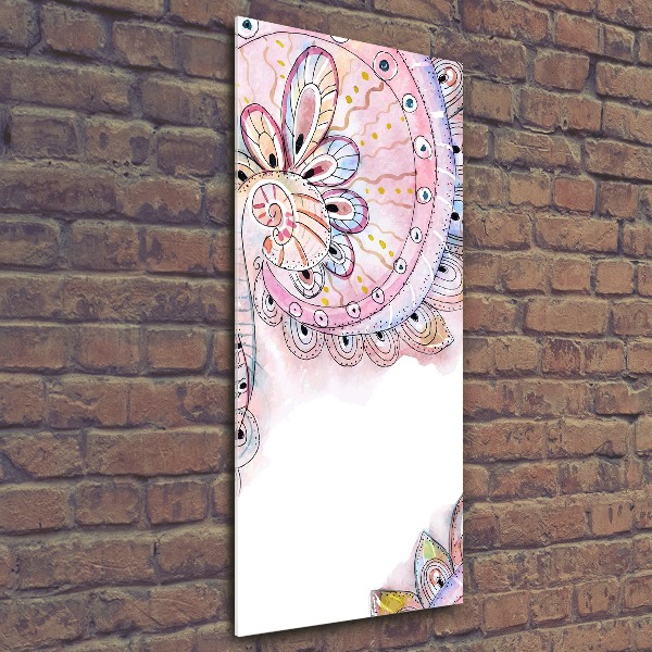 Quadro stampa su vetro acrilico verticale Modello astratto