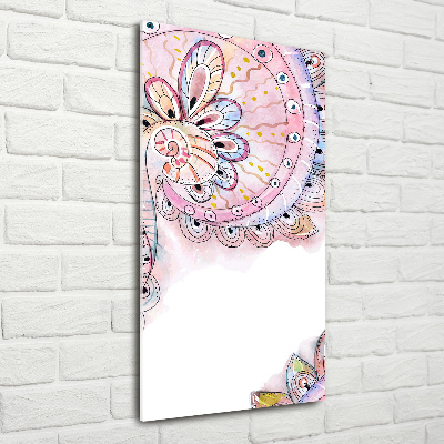 Quadro stampa su vetro acrilico verticale Modello astratto