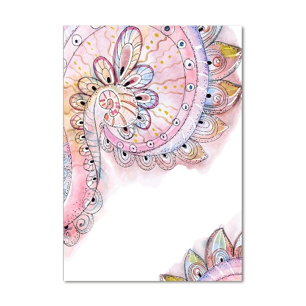 Quadro stampa su vetro acrilico verticale Modello astratto