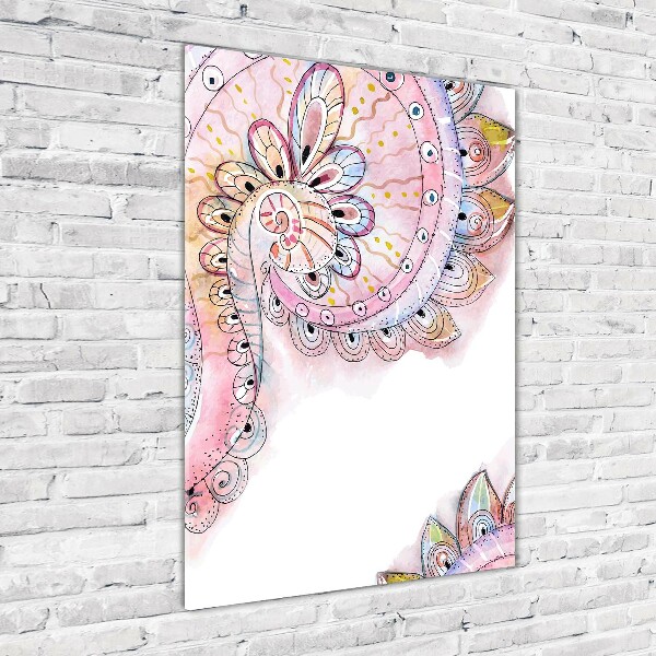 Quadro stampa su vetro acrilico verticale Modello astratto