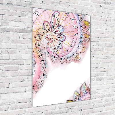 Quadro stampa su vetro acrilico verticale Modello astratto