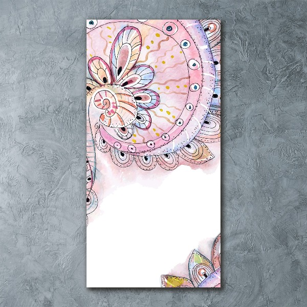 Quadro stampa su vetro acrilico verticale Modello astratto