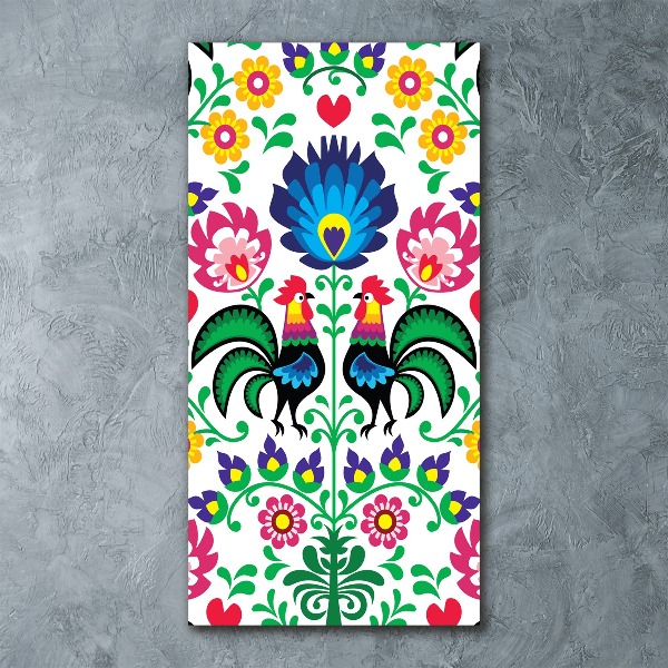 Quadro acrilico verticale Modello etnico