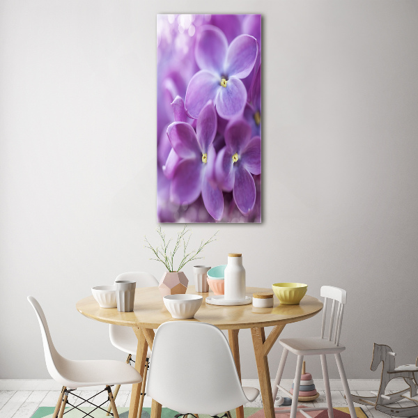 Quadro acrilico verticale Fiori di lillà