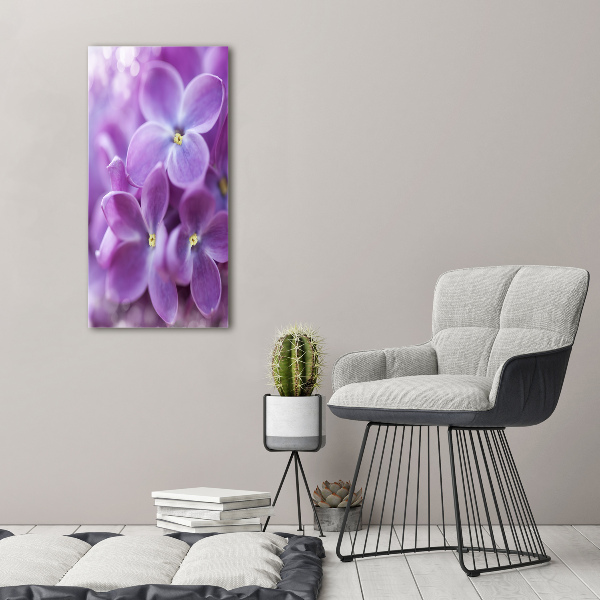 Quadro acrilico verticale Fiori di lillà