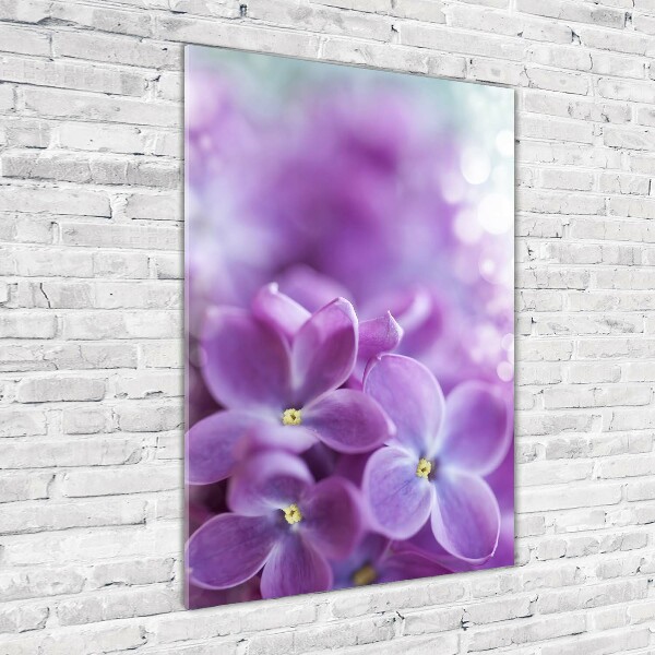 Quadro acrilico verticale Fiori di lillà