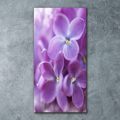 Quadro acrilico verticale Fiori di lillà