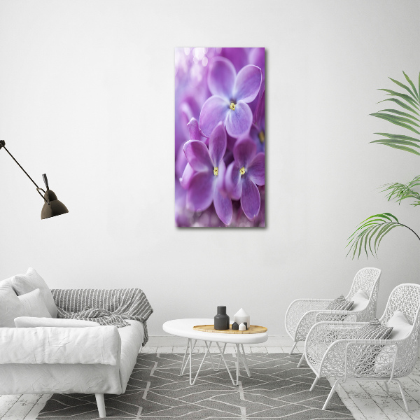 Quadro acrilico verticale Fiori di lillà