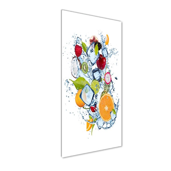 Quadro acrilico verticale Frutta e ghiaccio