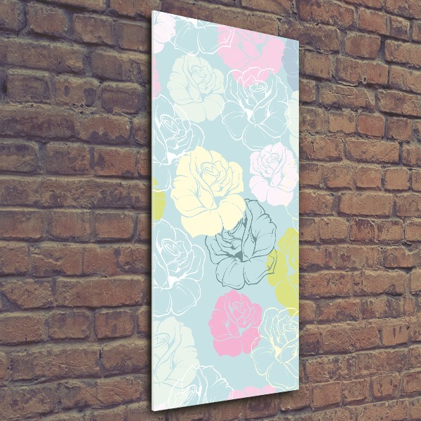 Quadro vetro acrilico verticale Rose