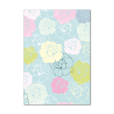 Quadro vetro acrilico verticale Rose