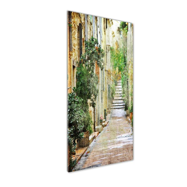 Quadro vetro acrilico verticale Strade italiane