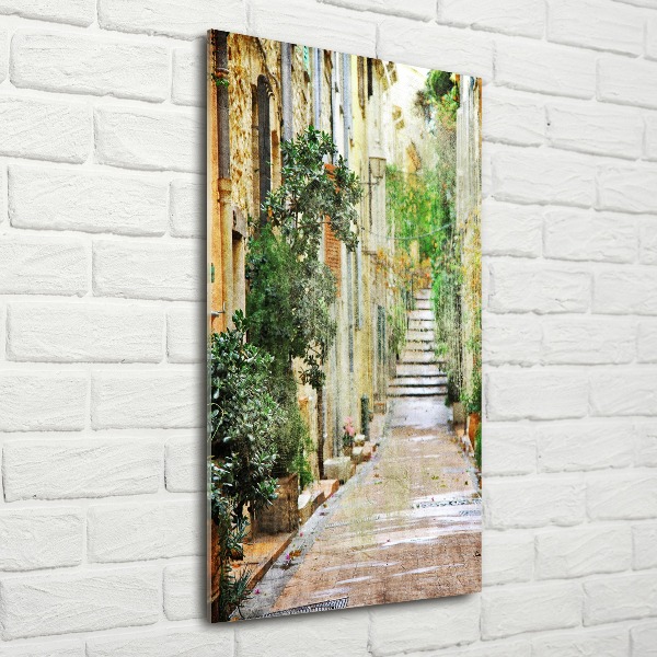 Quadro vetro acrilico verticale Strade italiane