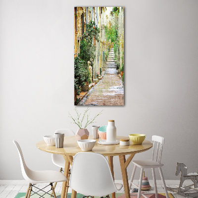 Quadro vetro acrilico verticale Strade italiane