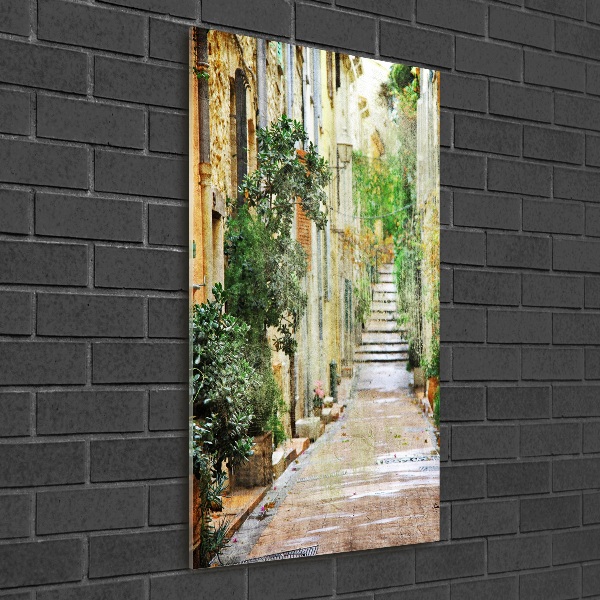 Quadro vetro acrilico verticale Strade italiane