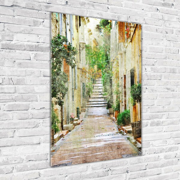 Quadro vetro acrilico verticale Strade italiane