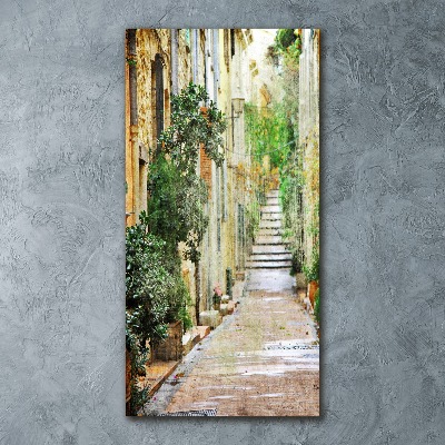 Quadro vetro acrilico verticale Strade italiane