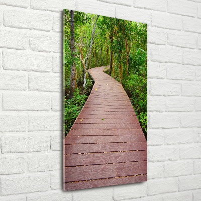 Quadro in vetro acrilico verticale Sentiero nella giungla