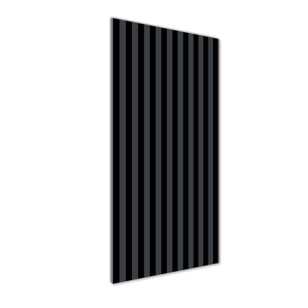 Quadro acrilico verticale Strisce nere e grigie