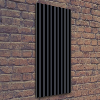 Quadro acrilico verticale Strisce nere e grigie
