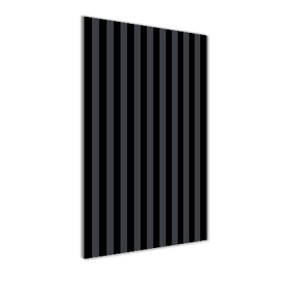 Quadro acrilico verticale Strisce nere e grigie