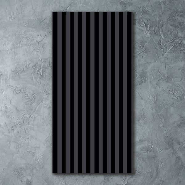 Quadro acrilico verticale Strisce nere e grigie