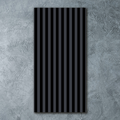Quadro acrilico verticale Strisce nere e grigie