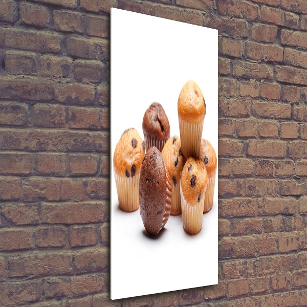 Quadro stampa su vetro acrilico verticale Cupcakes