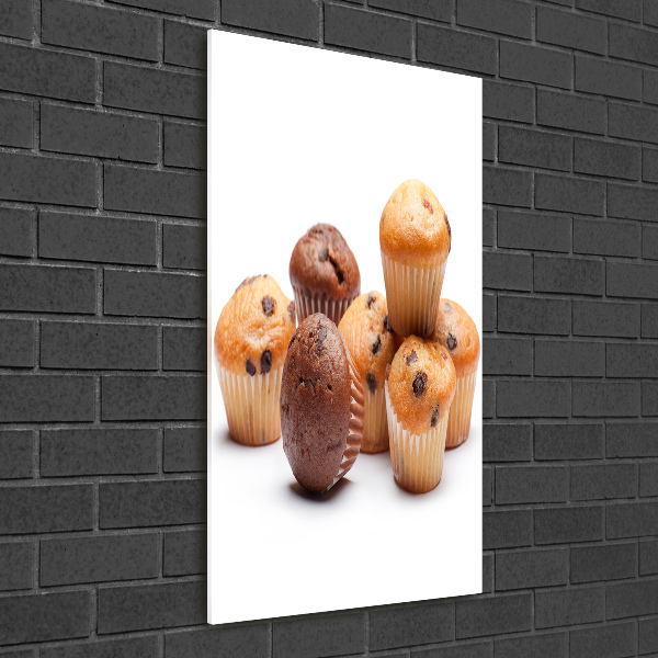 Quadro stampa su vetro acrilico verticale Cupcakes
