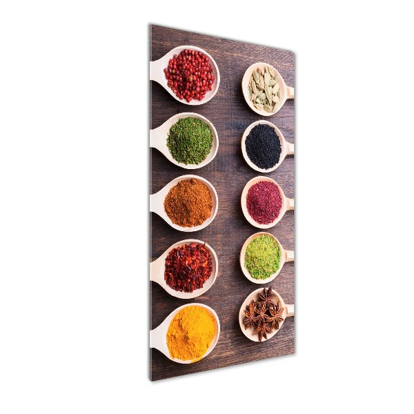 Quadro in vetro acrilico verticale Spezie