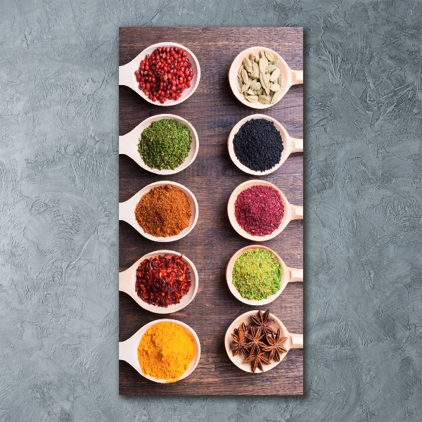 Quadro in vetro acrilico verticale Spezie