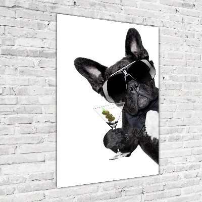 Quadro acrilico verticale Torta con martini