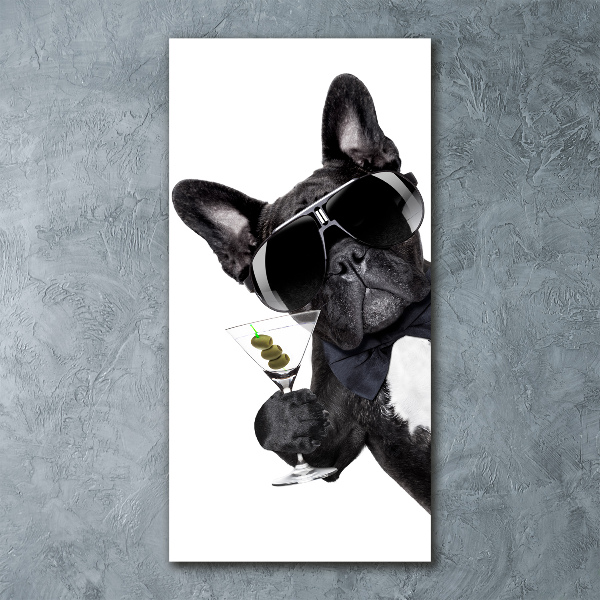 Quadro acrilico verticale Torta con martini