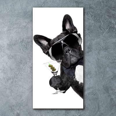 Quadro acrilico verticale Torta con martini