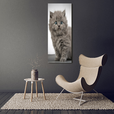 Quadro vetro acrilico verticale Gatto grigio britannico