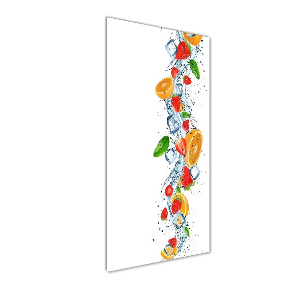 Quadro acrilico verticale Frutta e ghiaccio