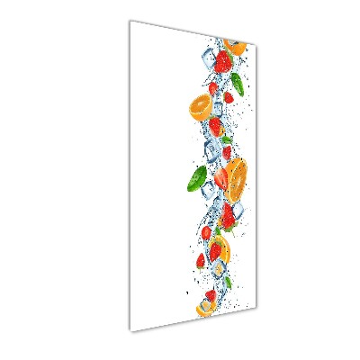 Quadro acrilico verticale Frutta e ghiaccio