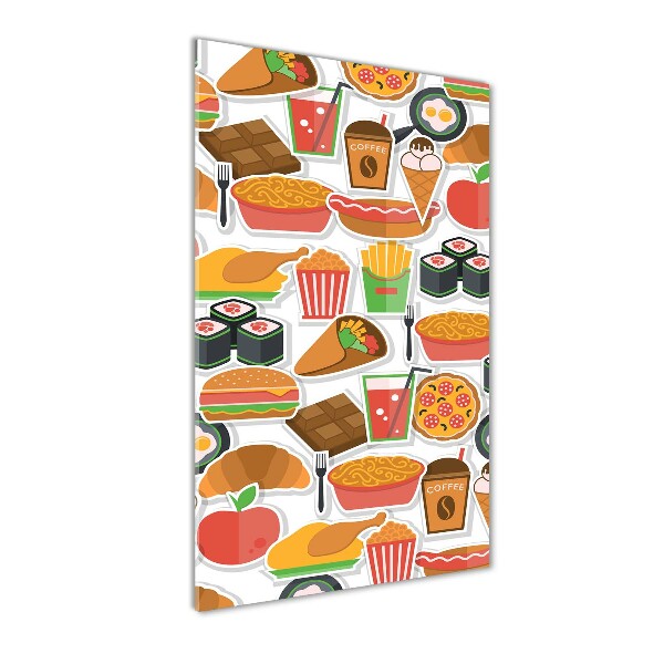 Quadro vetro acrilico verticale Fast food