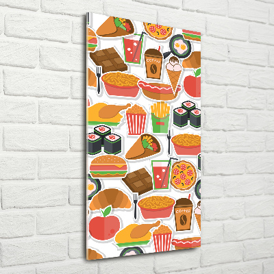 Quadro vetro acrilico verticale Fast food
