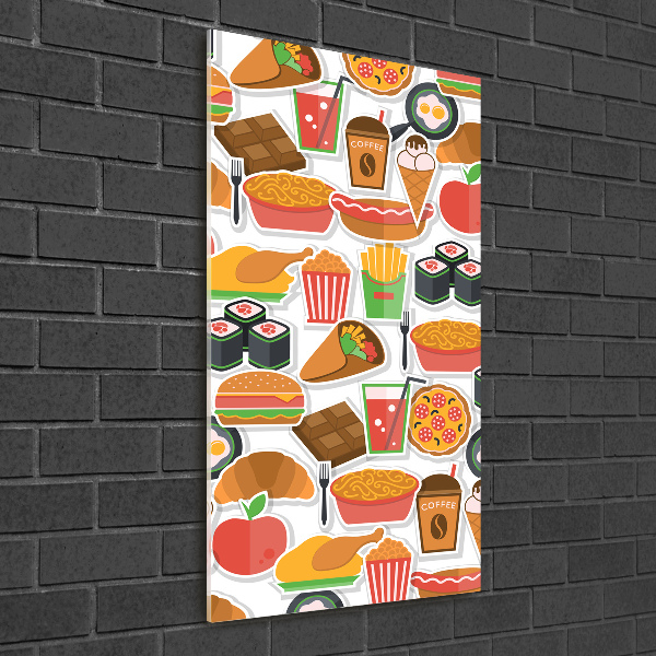 Quadro vetro acrilico verticale Fast food