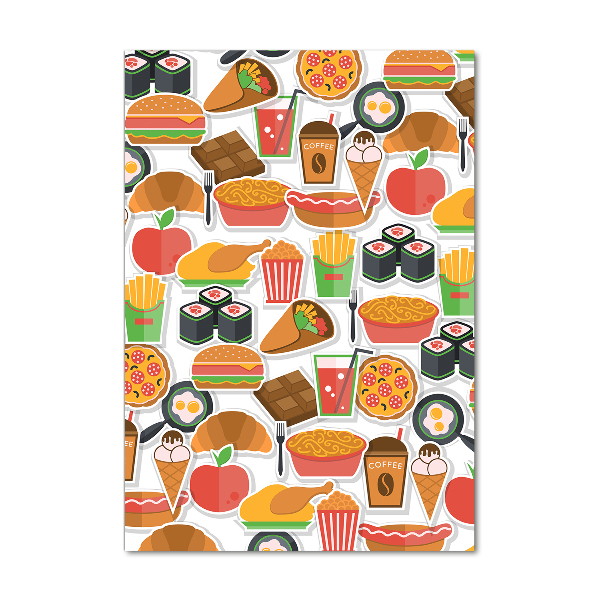Quadro vetro acrilico verticale Fast food