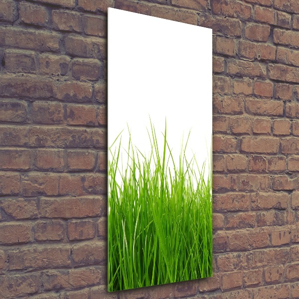 Quadro acrilico verticale Erba verde