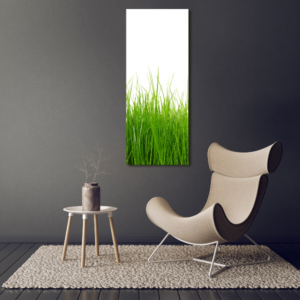 Quadro acrilico verticale Erba verde