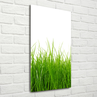 Quadro acrilico verticale Erba verde