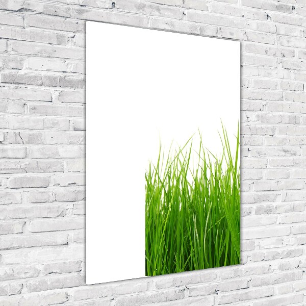 Quadro acrilico verticale Erba verde