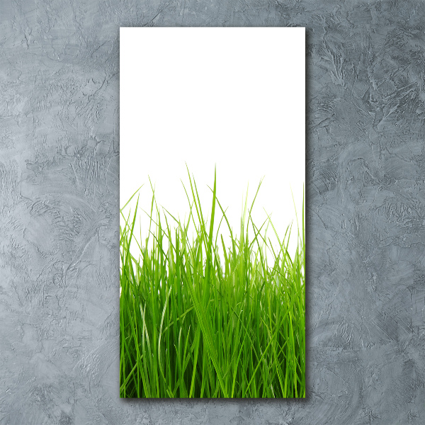 Quadro acrilico verticale Erba verde