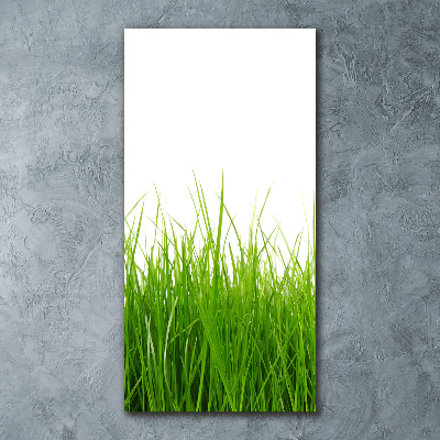 Quadro acrilico verticale Erba verde